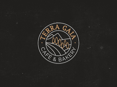 Terra gaia Logo bakery emblem food italian logo nature traditon tuscany