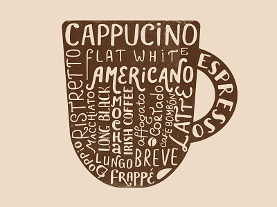 coffee coffee drink fuel lettering threadless type