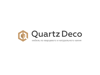 Quartz Deco construction logo minimalistic quartz