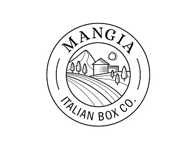 Mangia lofo box emblem food icon italy logo traditions