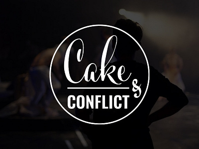 Cake & Conflict logo lettering logo minimalistic mixed theatre