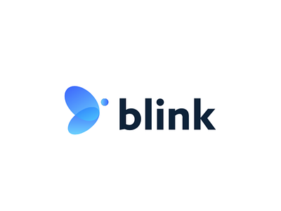 blink logo blink blue butterfly gradient logo minimalistic salesforce simplicity