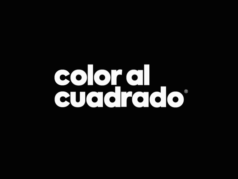 Color al cuadrado black branding debut design logo logo design logotype motion white