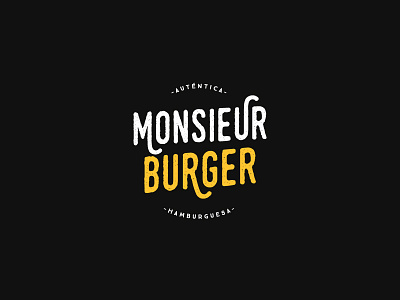 Monsieur burger branding design logo logo design logodesign logotype type typography