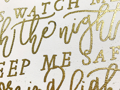 Gold Embossed Hand Lettering calligraphy emboss foil gold handletter lettering script serif typography