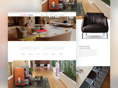 Haworth Collection Landing Page chair design furniture haworth landing minimal modern page photography product site web