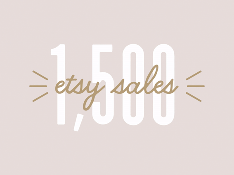 1,500 Etsy Sales