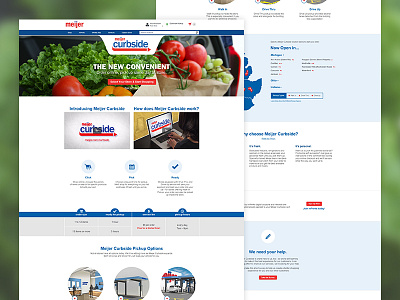 Meijer Curbside Landing Page food grocery landing meijer page product service site web