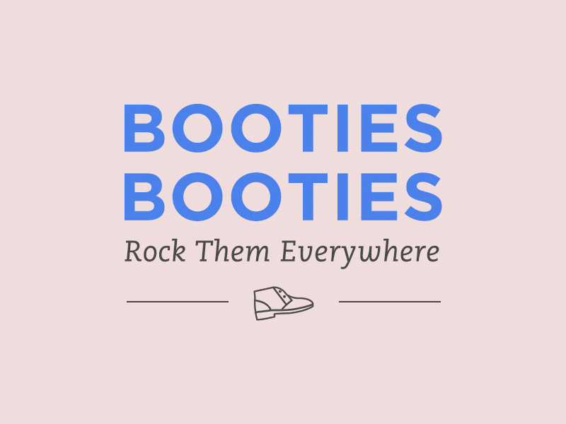 Bootie Headline animation apparel blue ecommerce email gif headline icon pink shoe type typography