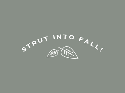 Fall Email Headline arch autumn fall green icon leaf leaves line lockup season type typography