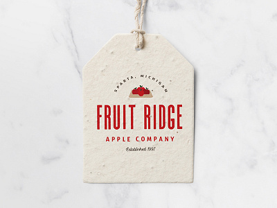 Fruit Ridge Apple Co. Logo Concept #1 apple branding farm food icon identity lockup logo logotype texture type typography