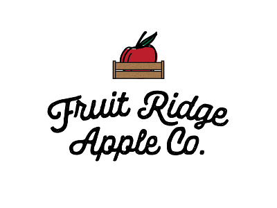 Fruit Ridge Apple Co. Logo Concept #2 apple brand design farm fruit icon lockup logo logotype script type vintage