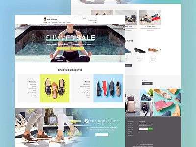 Hush Puppies Full Site Redesign design digital ecommerce fashion landing product redesign responsive retail shoe user experience web