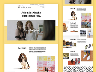 Hush Puppies About Us Page about us about us page design digital digital design ecommerce landing page marketing mobile mobile design responsive responsive design shoe video web web design