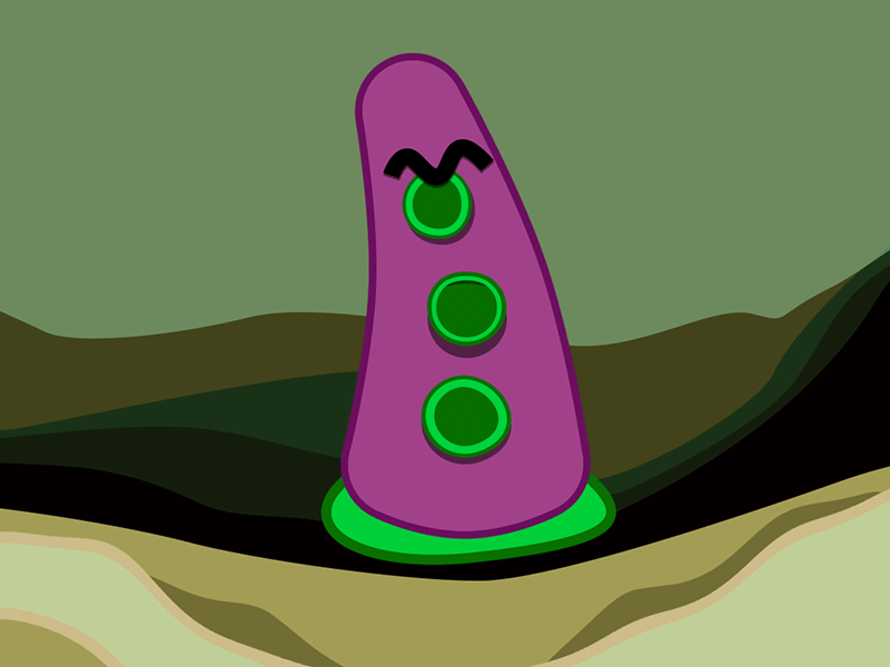 Day of the Tentacle - Purple Tentacle character test after effects character day of the tentacle gif joysticks n sliders lucasarts rig rubber hose scumm tentacle