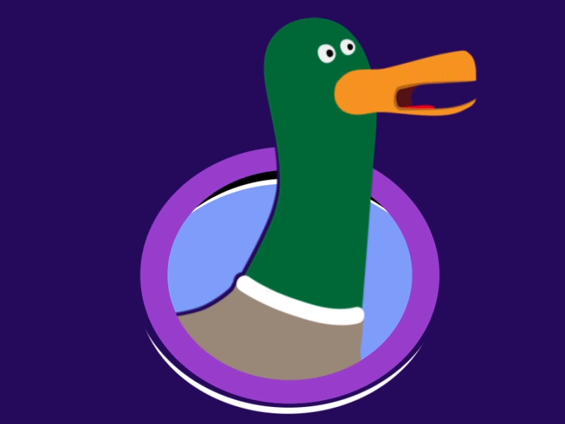 Duck In a Circle after effects animation character circle duck singing