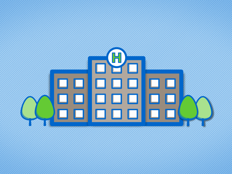 Hospital Build after effects animation draw on hospital icon illustrator vector