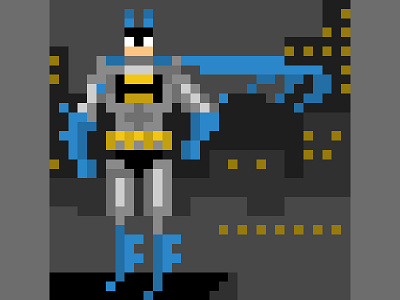 Pixel Batman batman city darkknight dotsapp hero iphone night pixelart