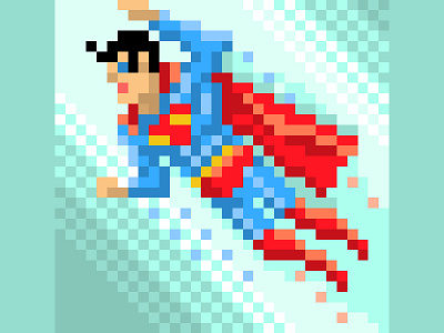 Pixel Superman dotsapp hero iphone pixelart superman upupandaway