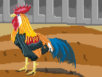 They Call Me The Rooster aliceinchains applepencil farm ipadpro pixaki pixel pixelart rooster