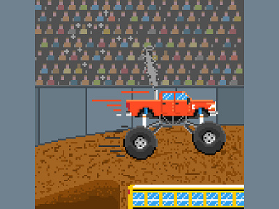 My Monster Truck cummins dodge dotsapp illustration iphone kingshocks methodracewheels pixel pixelart ram ramtrucks rockwellaxle