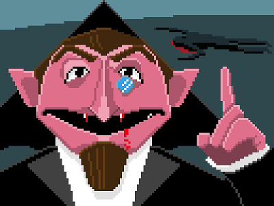 The Count Strikes countingisfun hbo illustration iphone pixaki pixel pixelart sesamestreet