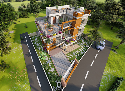 Potiya Own ResiDence 4 _ _ _- - 2022 3d building design rander