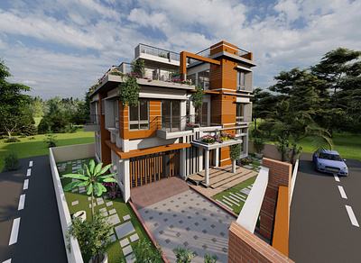 Potiya Own ResiDence 5 _ _ _- - 2022 3d building design illustration rander