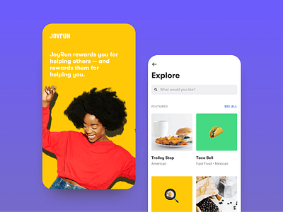JoyRun Onboarding browse clean color design emoji ios mobile onboarding people product ui ux
