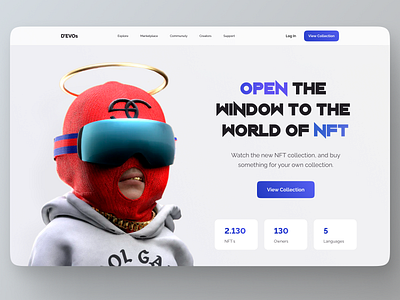 D`EVOs.  Landing page for NFT collection.