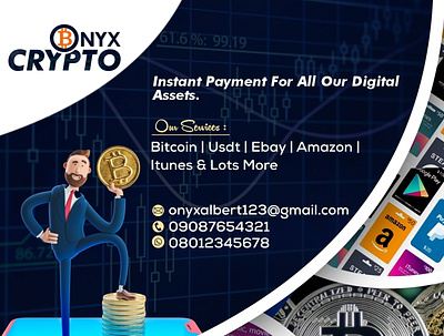 onyx crypto flyer branding design graphic design
