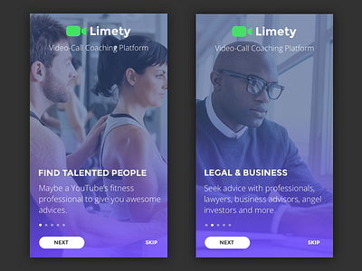 Limety Mobile Concept app interface mobile sketch ui ux video call