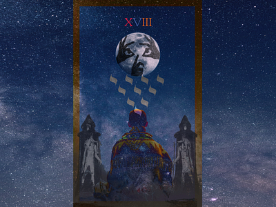 XVIII — The Moon — Tarot Major Arcana