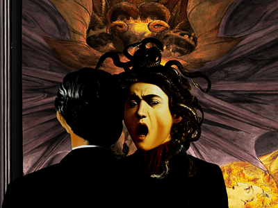XV — The Devil blake caravaggio collage design graphic design illustration magic magritte painting tarot