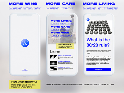 Do More with Less app app design brutalist landing page ui ux web design