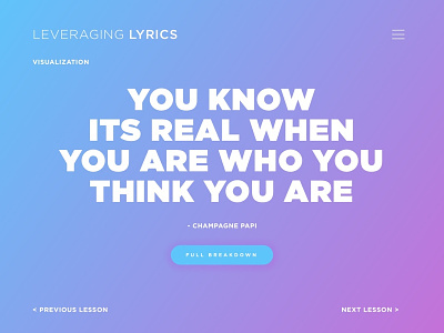 Leveraging Lyrics: Who You Think You Are