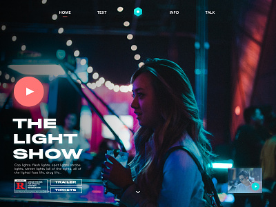 The Light Show landing page movie rap uidesign ux web web design