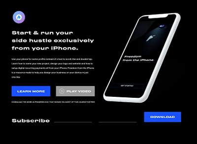 Freedom from the iPhone 📲 course landingpage signup web design website