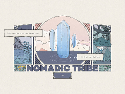 Nomadic Tribe 3d awwwards experiment fwa home homepage illustration interaction landing landingpage moebius ui ux web webgl website