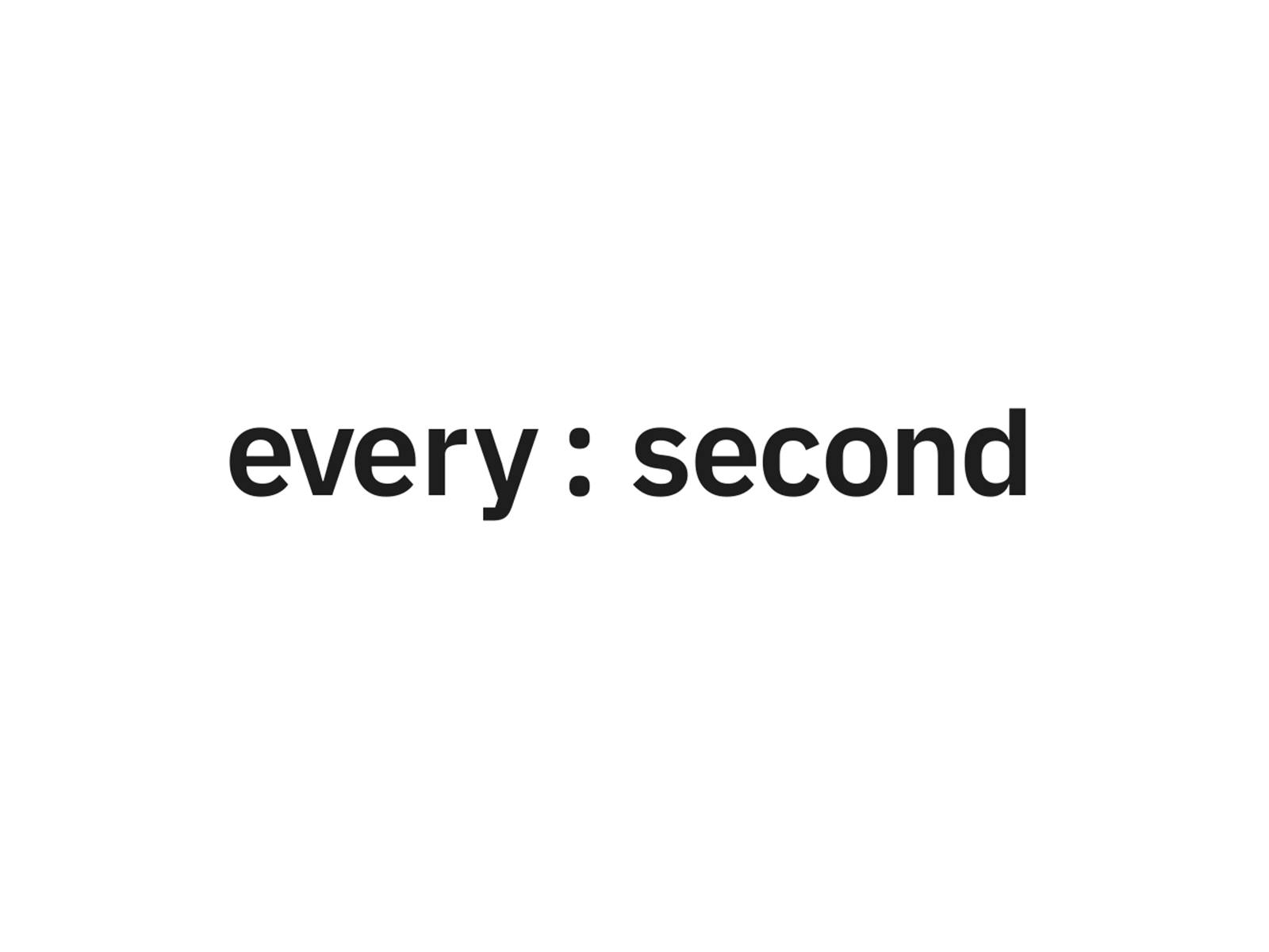 Every Second - Logo animation 3d aftereffects animation experiment minimalist motion typography ui ux web webgl website