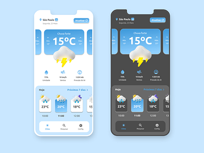 Weather App 3d icons ui uiux weather