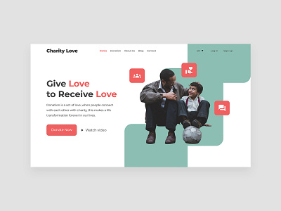 Charity Love - Donation Website adobe xd responsive ui uiux ux website