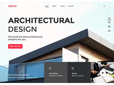 Arch Website architectural architecture ui ux webdesign