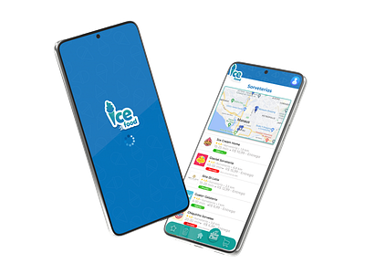 Interface Protótipo UI: Ice Food app design graphic design logo projeto ui ui vector