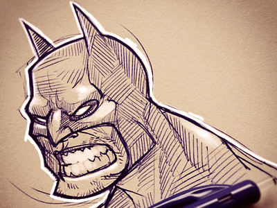 Batman concept art digital painting doodle illustration sketch