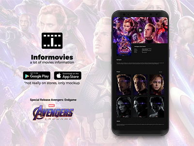 Informovies Apps Special Avengers: Endgame apps design avenger avengersendgame logo mockup design