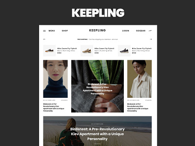KEEPLING – clean blog & magazine template article page blog magazine theme design theme for wordpress ui ux web