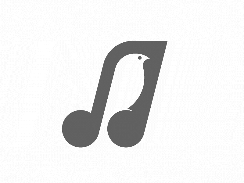 Music Bird animal b bird branding logo minimal music simple