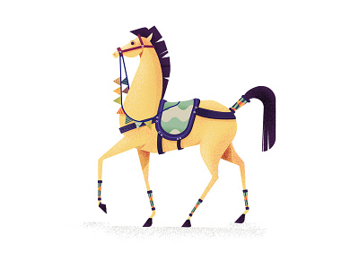 Horse 2d animals behance character colour flat horse illustration shafmajeed texture vector