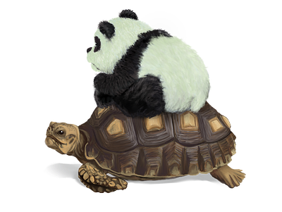 Pouty Panda Riding Tortoise artedutech bear candie witherspoon candiefx candiespoon design graphic design illustration isolated mammal nature panda pouty reptile riding sad shy sitting tortoise transparent background